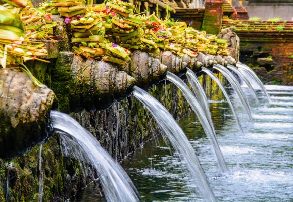 Brunnen Detail Bali Indonesien Reise Reisen Urlaub