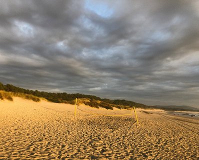 Beachvolleyball am einsamen Cabedelo Strand