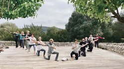 yoga-reisen-spanien-mallorca-finca-son-mola-vell-gruppe-katze Unsere erste Reisegruppe im Frühling