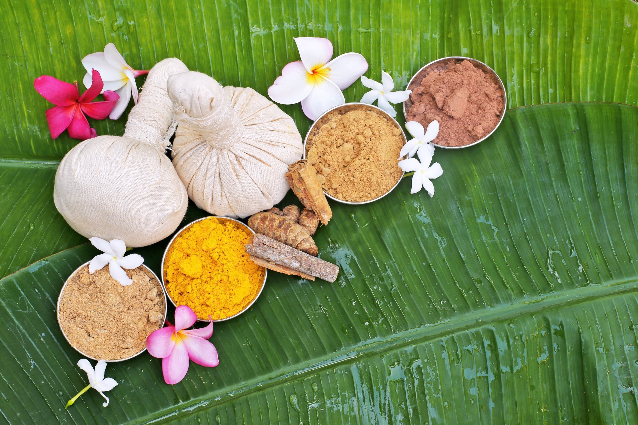 Eine Vielzahl an ayurvedischen Gewürzen