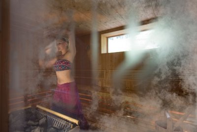 Erholen können Sie sich auch in der Sauna des Hotel Gasthof Saalerwirt in Südtirol 