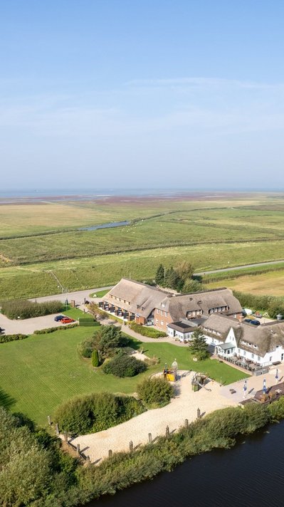 Das Nordsee-Hotel Arlau-Schleuse liegt inmitten des Nationalparks Wattenmeer