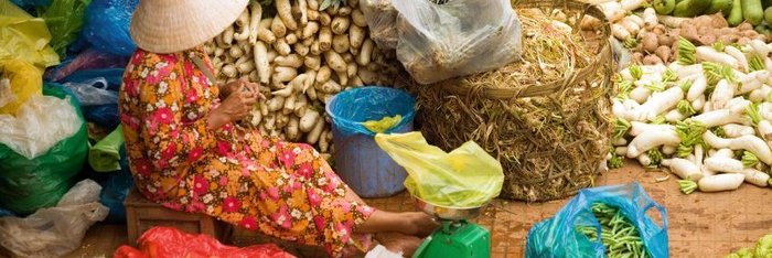 Der Besuch eines vietnamesischen Marktes kommt einem intensiven Farbrausch voller Eindrücke gleich