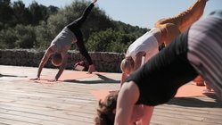 yoga-reisen-spanien-mallorca-finca-son-mola-vell-yogastunde Aktivierende Yogastunden erleben Sie auf der Yogaplattform der Finca Son Mola Vell