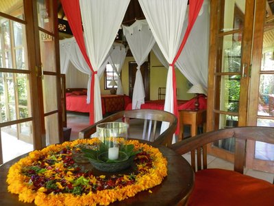 Die Bungalows des Mandalas auf Bali sind individuell und liebvoll eingerichtet 