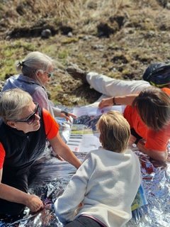 Eine kleine Pause von der Wanderung