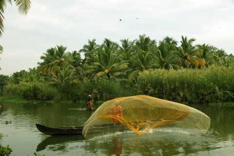 In Kerala können Sie beim Fischfang zuschauen 