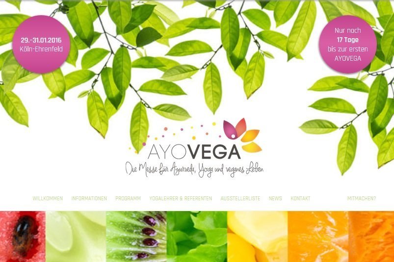 Willkommen bei der AYOVEGA Messe in Köln!