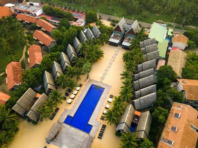 Die Architektur des Resorts erinnert an ein landestypisches Fischerdorf