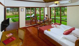 Das gemütliche Zimmer der Twin Deluxe Villa lädt zum Wohlfühlen ein