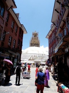 Blick auf eine Stupa