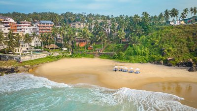 Der weite Strand direkt vor dem Soma Palmshore