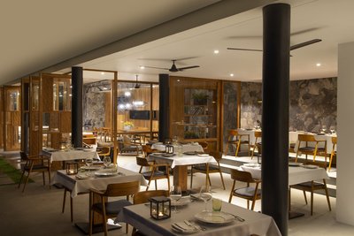 Das stilvoll eingerichtete Restaurant