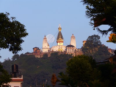 Eine wunderschöne Swayambhunath Stupa in Nepal 

