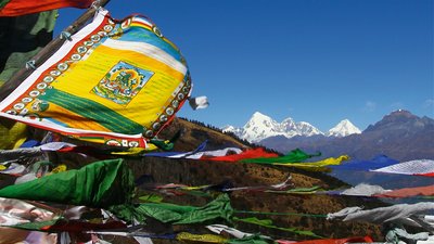Die Chomolhari Gebets-Tücher Die Chomolhari Gebets-Tücher
