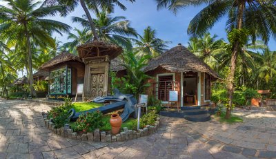 Empfangsbereich des Manaltheeram Ayurveda Beach Resort