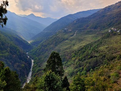 Der Blick über das Trongsa Tal