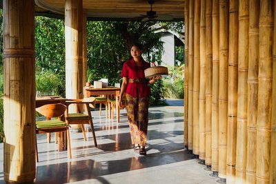 Probieren Sie die leckeren Köstlichkeiten im Restaurant des Arya Arkananta