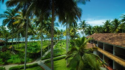 Der tropische Garten erstreckt sich bis hin zum Meer Der tropische Garten erstreckt sich bis hin zum Meer
