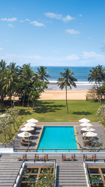 Das Heritance Ayurveda Maha Gedara liegt direkt am Strand von Beruwela