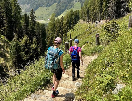 Zwei Wanderer in den Bergen