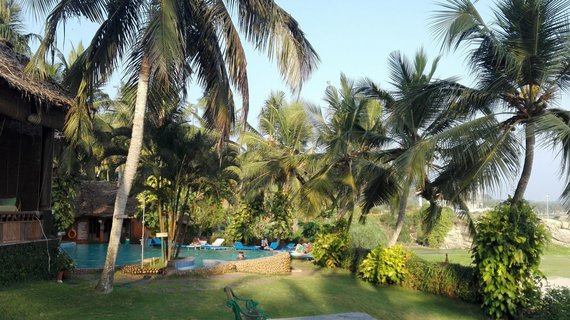 Mitten im Grünen liegt das Manaltheeram im Süden Indiens in Kerala