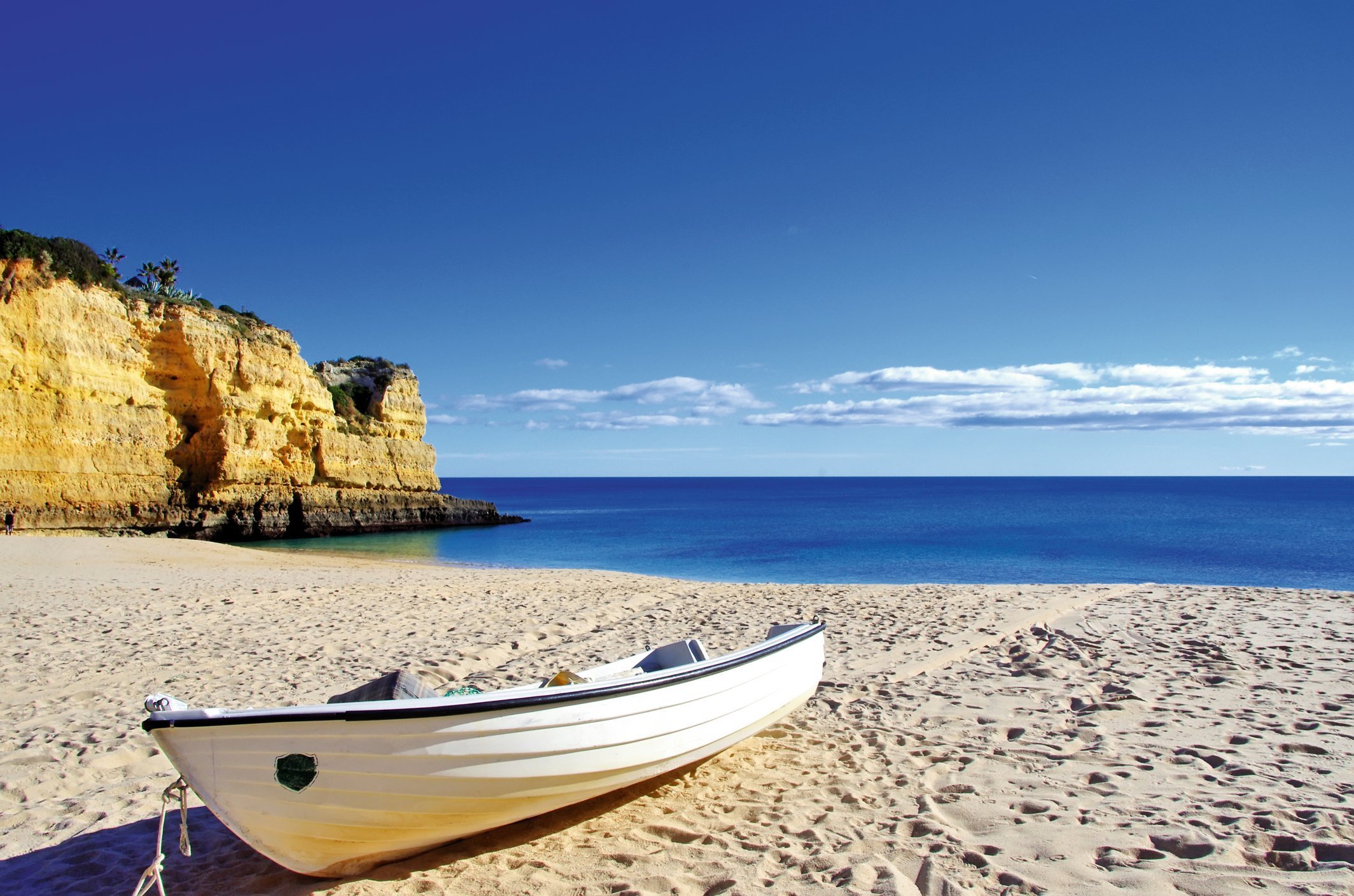 Portugal_Algarve_Boot Strand_iStock_000033976958_Large_© inaquim EInsames Boot am Strand