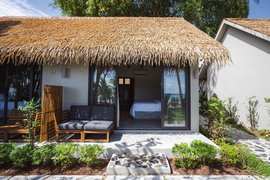 Die Terrasse des Beachfront Private Zimmers
