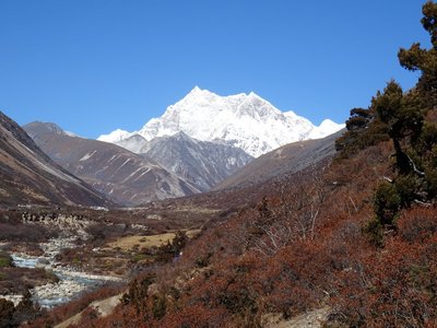 Herrlicher Blick auf Gangkar Puensum in Bhutan