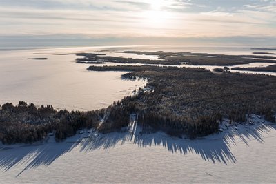 Verschneites Lappland
