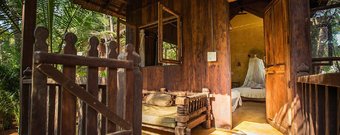 Im Ashiyana wohnen Sie mit Ausblick in den üppig grünen Urwald Goas - hier in der Eco Lodge