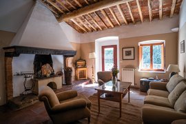 Der gemütliche Wohnbereich der Villa Junior Suite
