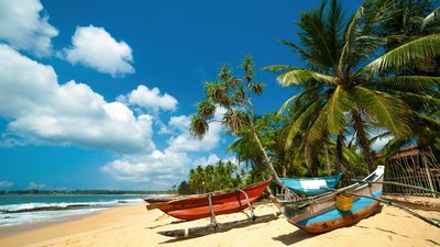 Boote am Strand