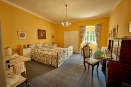Blauweißes Zimmer