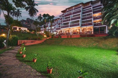 Die weitläufige Anlage des Somatheeram Palmshore