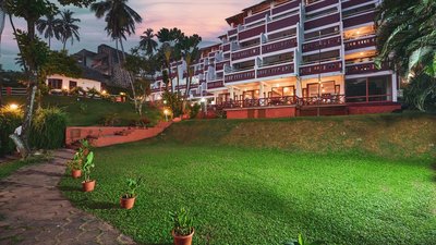 Die weitläufige Anlage des Somatheeram Palmshore