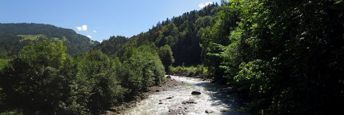 Herrliche Aussichten auf die umliegenden Flüsse erwarten Sie bei einer Reise ins Allgäu