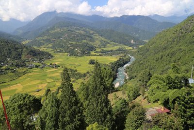 Die grüne Natur Bhutans 