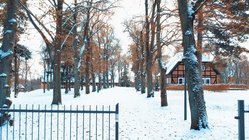 yoga-urlaub-deutschland-hotel-park-am-see-schnee-anlage Winter im Hotel Park am See