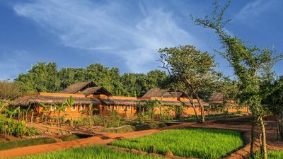 Die nachhatlige Bauweise des Ayurvie Sigiriya Resorts mit Bio-Garten Die nachhatlige Bauweise des Ayurvie Sigiriya Resorts mit Bio-Garten