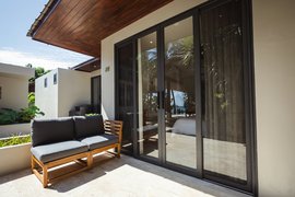 Die Terrasse vom Beachview Private Zimmer