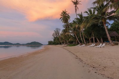 Abendstimmung am Strand - Samahita Retreat auf Koh Samui, Thailand