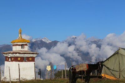 Ausblick während des Trekkings am Paro Bumdra in Bhutan 