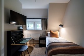 Einzelzimmer mit sanften Tönen