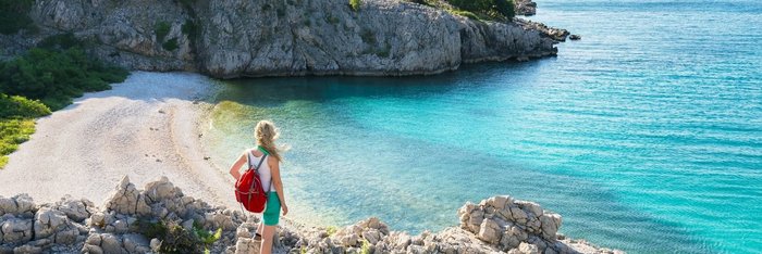 Blick auf die Kvarner Bucht von Kroatien