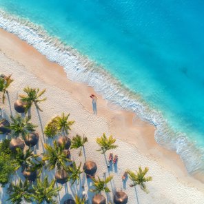 Unendlich weiße Strände auf Sansibar