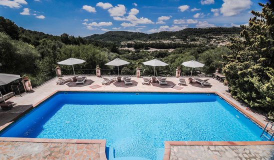 Der Pool auf der Finca Son Mola Vell
