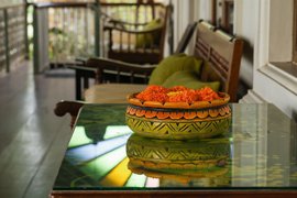 Veranda mit Blumen