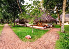Die grüne Anlage des Marari Beach Resort Die grüne Anlage des Marari Beach Resort