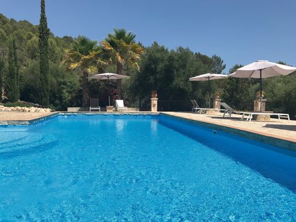 Eine Abkühlung bietet der großzügige Pool der Yoga Finca Son Mola Vell